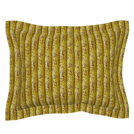 Bananas Banana Food Yellow Pillow Sham by Roostery