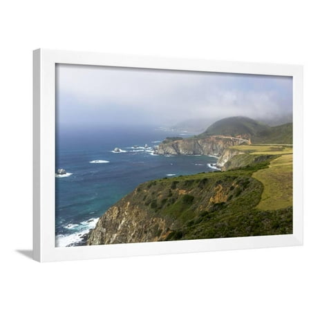 Highway 1 and Bixby Bridge Along the Pacific Coastline. California Framed Print Wall Art By Chuck Haney