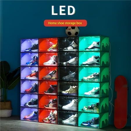 Transparent Luminous Shoe Box with LED Light Sound Control Thickened Plastic Dustproof Shoe Storage Box Organizer
Transparent Luminous Shoe Box with LED Light Sound Control Thickened Plastic Dustproof Shoe Storage Box Organizer