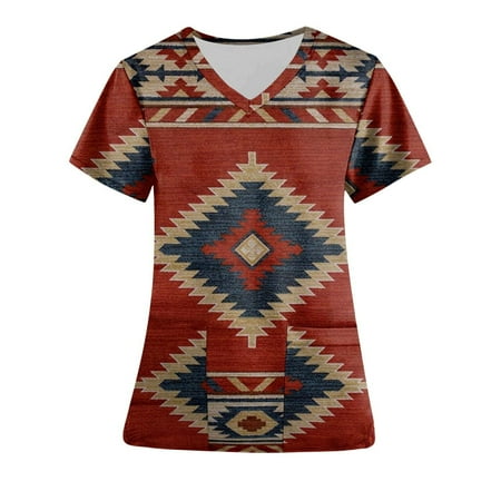 SMihono Women s Fashion Tunic Scrub Tops Save Big V Neck Shirts Nurse Blouse Working Uniform Blouse Short Sleeve Womens Tops Western Ethnic Print Tees Trendy Summer Clothing 2023 Red 10
SMihono Women s Fashion Tunic Scrub Tops Save Big V Neck Shirts Nurse Blouse Working Uniform Blouse Short Sleeve Womens Tops Western Ethnic Print Tees Trendy Summer Clothing 2023 Red 10