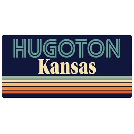 Hugoton Kansas 5 x 2.5-Inch Fridge Magnet Retro Design