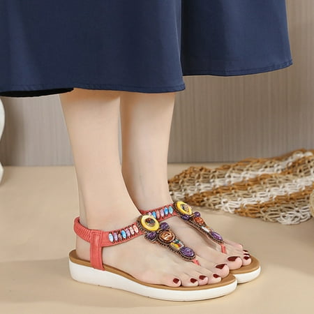 XIAQUJ Women Sandals Fashion New Pattern Bohemian Style Beach Shoes Retro Large Flat Comfortable Sandals Sandals for Women Red 10(42)
XIAQUJ Women Sandals Fashion New Pattern Bohemian Style Beach Shoes Retro Large Flat Comfortable Sandals Sandals for Women Red 10(42)