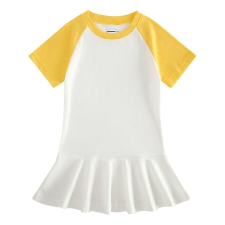 ZIZOCWA Spring Outfits for Girls Summer New Children S Clothing Skirt Girl Love Dress Knitted Cotton Cartoon Princess Dress with Short Sleeve Pleated Yellow100
ZIZOCWA Spring Outfits for Girls Summer New Children S Clothing Skirt Girl Love Dress Knitted Cotton Cartoon Princess Dress with Short Sleeve Pleated Yellow100