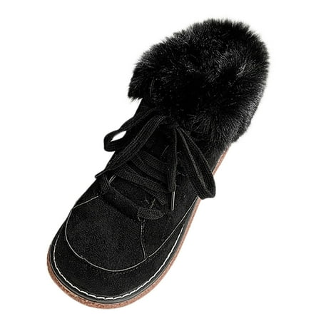 Fsqjgq Snow Proof Boots for Women Women s Winter Velvet Thickened Warm Versatile Lace Up Waterproof Non Slip Thick Soled Snow Boots Winter Short Boots for Women Low Heel Black 39
Fsqjgq Snow Proof Boots for Women Women s Winter Velvet Thickened Warm Versatile Lace Up Waterproof Non Slip Thick Soled Snow Boots Winter Short Boots for Women Low Heel Black 39