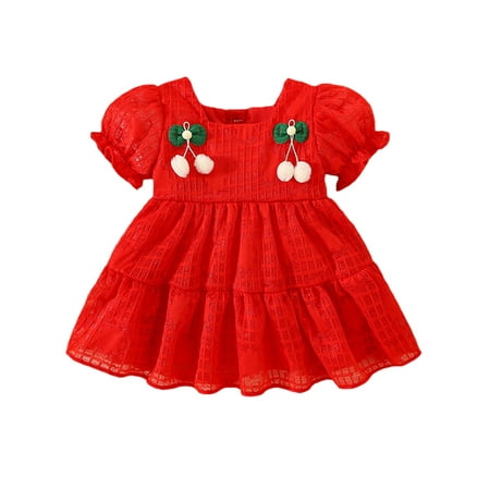 Musuos Baby Girls Summer Dress Puff Sleeve 3D Cherry Princess A-line Tulle Tutu Dresses
Musuos Baby Girls Summer Dress Puff Sleeve 3D Cherry Princess A-line Tulle Tutu Dresses