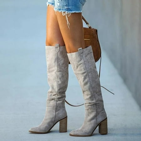Tejiojio Fall Clearance Fashion Women Autumn Long Tube Thick Heel Shoes Boots Knee-length Round Toe Boots
Tejiojio Fall Clearance Fashion Women Autumn Long Tube Thick Heel Shoes Boots Knee-length Round Toe Boots