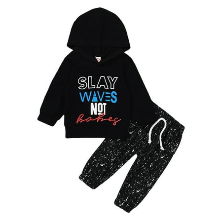 18 Months Baby Boys Outfits 24 Months Boys 2PCS Fall Winter Clothing Set Letter Print Toddler Boys Long Sleeve Hoodie Top Pants Set Black
18 Months Baby Boys Outfits 24 Months Boys 2PCS Fall Winter Clothing Set Letter Print Toddler Boys Long Sleeve Hoodie Top Pants Set Black