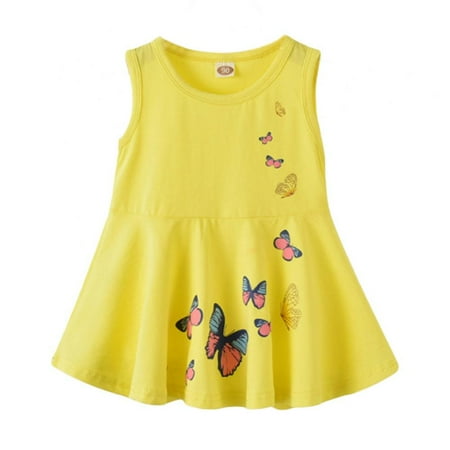 Toddler Girls Knit Dress Round Neck Cute Butterfly Summer Cotton Sleeveless Pleated Skirts Casual Birthday Party School Dress for Girls Solid White 2-6T
Toddler Girls Knit Dress Round Neck Cute Butterfly Summer Cotton Sleeveless Pleated Skirts Casual Birthday Party School Dress for Girls Solid White 2-6T