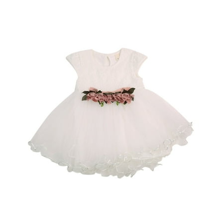 Coduop Kids Baby Girls Lace Dress Short Sleeve Flower Ruffle Hem Dress Wedding Princess Party Dress
Coduop Kids Baby Girls Lace Dress Short Sleeve Flower Ruffle Hem Dress Wedding Princess Party Dress