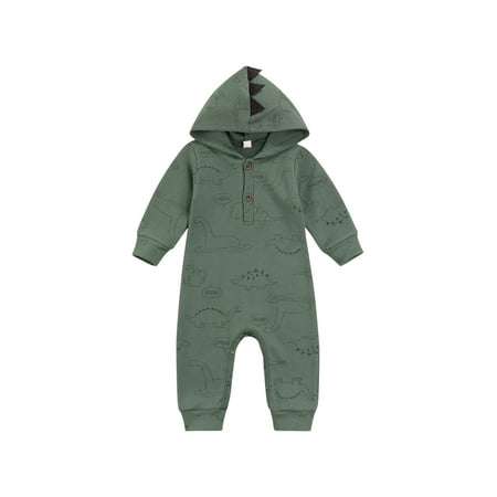 Sunisery Toddler Infant Baby Boys Girls Dinosaur Print Romper Casual Long Sleeve Hooded Jumpsuit Clothes Dark Green 18-24 Months
Sunisery Toddler Infant Baby Boys Girls Dinosaur Print Romper Casual Long Sleeve Hooded Jumpsuit Clothes Dark Green 18-24 Months