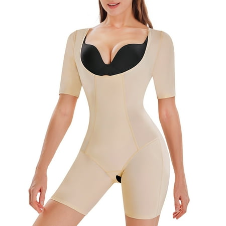 KUMAYES Bodysuit for Women Tummy Control Shapewear Waist Trainer Thigh Slimming Seamless Full Body Shaper