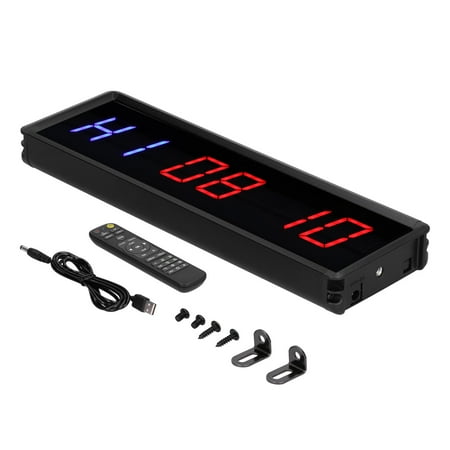 LED Interval Timer Durable Workout Timer Wall-mounted Aluminum Alloy For Group Training For Individual Home Fitness Training
LED Interval Timer Durable Workout Timer Wall-mounted Aluminum Alloy For Group Training For Individual Home Fitness Training