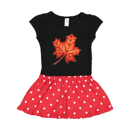 Inktastic Red Canadian Maple Leaf Gift Toddler Girl Dress