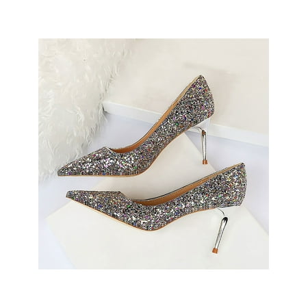 UKAP Womens Dress Pump Slip On Stiletto Heels Pointy Toe Pumps Comfort Shoes Women D’Orsay Shoe Glitter Non-slip Bright Colorful 8
UKAP Womens Dress Pump Slip On Stiletto Heels Pointy Toe Pumps Comfort Shoes Women D’Orsay Shoe Glitter Non-slip Bright Colorful 8