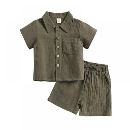 SILVERCELL Toddler Baby Boys Summer Shirt Outfits Clothes Short Sleeve Button Down Tops + Shorts Set 6M-4T
SILVERCELL Toddler Baby Boys Summer Shirt Outfits Clothes Short Sleeve Button Down Tops + Shorts Set 6M-4T
