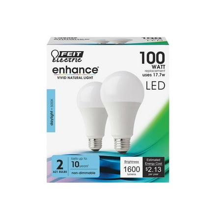 Feit Electric Feit Electric OM100/950CA10K2 Enhance A-Line LED Light Bulbs 17.7 Watts 120 Volts
Feit Electric Feit Electric OM100/950CA10K2 Enhance A-Line LED Light Bulbs 17.7 Watts 120 Volts
