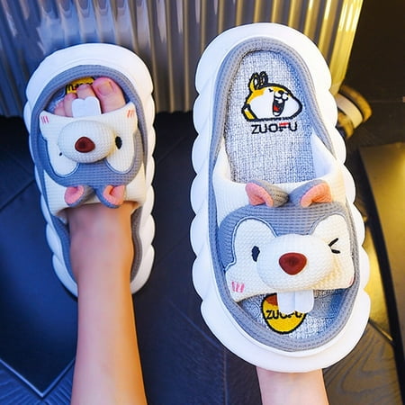 CoCopeanut Funny Slippers Men Women Linen Slipper Cartoon Animal Couple Slides Autumn Home Shoes Slides Thick Sole Household Men Sandals
CoCopeanut Funny Slippers Men Women Linen Slipper Cartoon Animal Couple Slides Autumn Home Shoes Slides Thick Sole Household Men Sandals