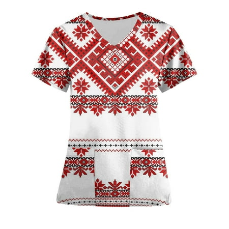SELONE Scrub Tops Women Stretchy Plus Size Print Short Sleeve Tops Blouses Regular Fit T Shirts Pullover Tees Tops Abstract Print T-Shirts V Neck Tops Vintage Blouses With Pockets T Shirts Red M
SELONE Scrub Tops Women Stretchy Plus Size Print Short Sleeve Tops Blouses Regular Fit T Shirts Pullover Tees Tops Abstract Print T-Shirts V Neck Tops Vintage Blouses With Pockets T Shirts Red M