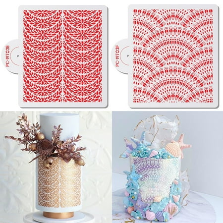 Grofry Cake Stencil Flower Pattern Decorative PET Cupcake Spraying Border Embosser for Bakery 2
Grofry Cake Stencil Flower Pattern Decorative PET Cupcake Spraying Border Embosser for Bakery 2