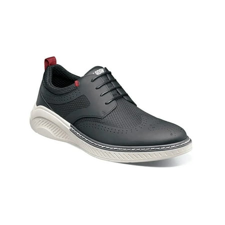 Men s Stacy Adams Beckham Wingtip Lace Up Sneaker Comfort Black 25593-001