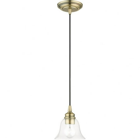 1 Light Pendant in Transitional Style-12.5 inches Tall and 6.25 inches Wide-Antique Brass Finish Bailey Street Home 218-Bel-4829131
1 Light Pendant in Transitional Style-12.5 inches Tall and 6.25 inches Wide-Antique Brass Finish Bailey Street Home 218-Bel-4829131