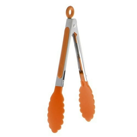 Stainless Steel Silicone Kitchen Tongs Barbecue Clips Salad Bread Cooking Food Serving Tongs Kitchen Tools Fruit Buffet Food Clips