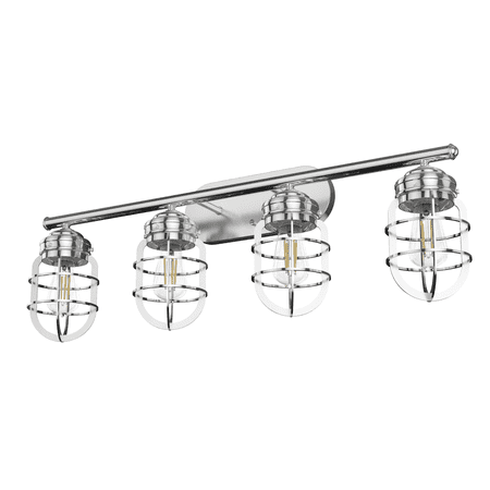 Hunter Fan Rustic LED 4-Lights Wall Mount Fixtures Silver 19052