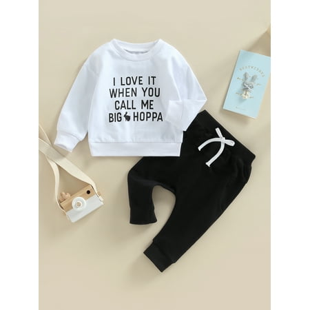 Newborn Infant Baby Girl Boy Easter Clothes Set Long Sleeve Sweatshirt Long Pants 2Pcs Spring Outfits Set (White Black 18-24 Months)
Newborn Infant Baby Girl Boy Easter Clothes Set Long Sleeve Sweatshirt Long Pants 2Pcs Spring Outfits Set (White Black 18-24 Months)