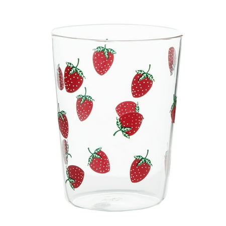 PATKAW Transparent Cup Strawberry Printing Glass Milk Tea Cup Storage Cup for Home (Red)
PATKAW Transparent Cup Strawberry Printing Glass Milk Tea Cup Storage Cup for Home (Red)