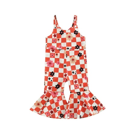 Amuver Toddler Girl Sleeveless Jumpsuit Cute Printed Bell-Bottom Romper One-Piece Flare Pants
Amuver Toddler Girl Sleeveless Jumpsuit Cute Printed Bell-Bottom Romper One-Piece Flare Pants