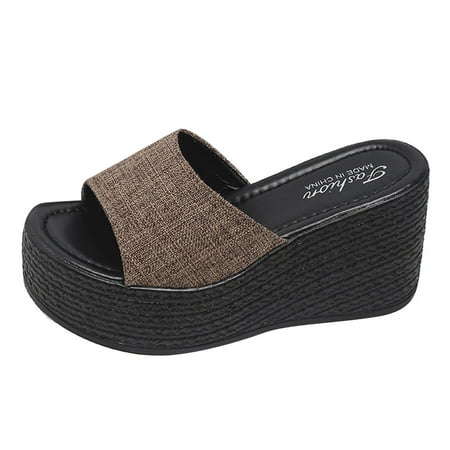 TUOBARR Platform Sandals Women Women s Flat Shoes Ladies Beach Wedge Heel Sandals Summer Non-Slip Causal Slippers Brown
TUOBARR Platform Sandals Women Women s Flat Shoes Ladies Beach Wedge Heel Sandals Summer Non-Slip Causal Slippers Brown