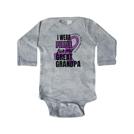 Inktastic Chronic Pain I Wear Purple For My Great Grandpa Gift Baby Boy or Baby Girl Long Sleeve Bodysuit
Inktastic Chronic Pain I Wear Purple For My Great Grandpa Gift Baby Boy or Baby Girl Long Sleeve Bodysuit