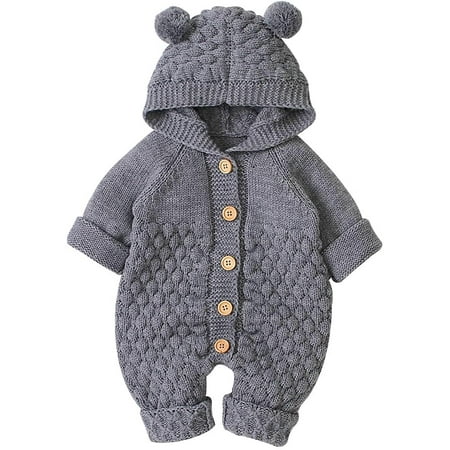 Awoscut Newborn Baby Winter Outfit Knitted Sweater Romper Infant Boy Girl Hooded Jumpsuit Warm Clothes Set
Awoscut Newborn Baby Winter Outfit Knitted Sweater Romper Infant Boy Girl Hooded Jumpsuit Warm Clothes Set