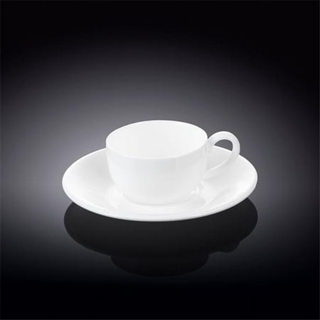 Wilmax 993002 100 ml Coffee Cup & Saucer White - Pack of 72