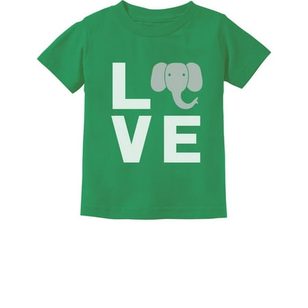 TeeStars - Love Elephants Be Nice To Elephants Toddler Kids T-Shirt 3T Green