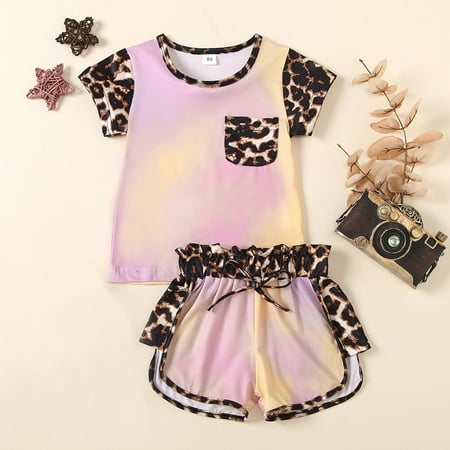 BadyminCSL Toddler Girls Clothes Set Colorful Short Sleeve Shirt Short Pants Summer Outfit
BadyminCSL Toddler Girls Clothes Set Colorful Short Sleeve Shirt Short Pants Summer Outfit