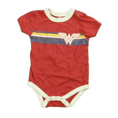 Pre-owned Junk Food Girls Red Wonder Woman Onesie size: 6 Months