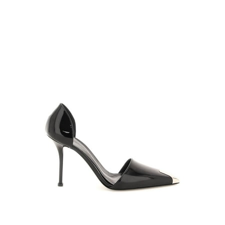 

Alexander mcqueen patent leather pumps with metal tip