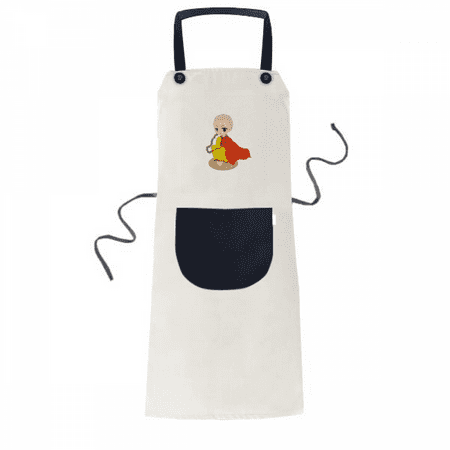 Reference Monks Apron Adjustable Bib Cotton Linen BBQ Kitchen Pocket Pinafore