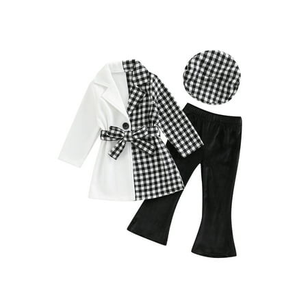 WakeUple 2-7Y Toddler Girls Clothes Sets 3pcs Plaid Patchwork Long Seeve Jacket Coat+Solid High Waist Pants+Hat
WakeUple 2-7Y Toddler Girls Clothes Sets 3pcs Plaid Patchwork Long Seeve Jacket Coat+Solid High Waist Pants+Hat