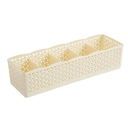 Plastic Divided Storage Organizer Box Environmentally Friendly Bins for Hair Ties Belts Underwear Socks Bras Apricot
Plastic Divided Storage Organizer Box Environmentally Friendly Bins for Hair Ties Belts Underwear Socks Bras Apricot