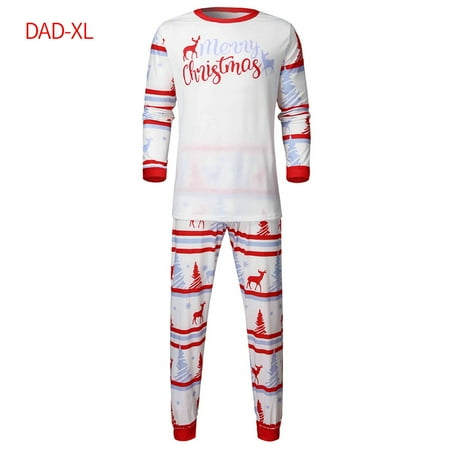 Family Pajamas Set Animal Christmas Parent-Child Clothing Elastic Washable Leisure Wear Dad XL