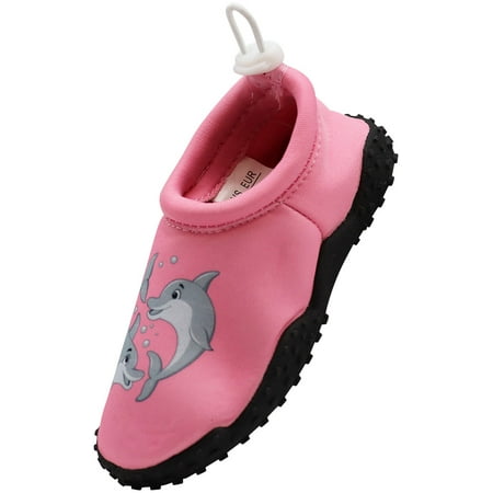 NORTY Toddler Girls Water Shoes Female Surf Shoes Pink Dolphins 6