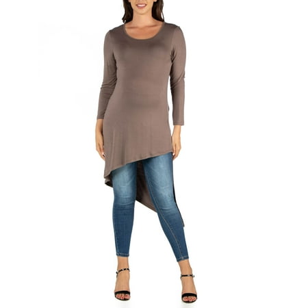 24seven Comfort Apparel Long Sleeve Knee Length Asymmetrical Maternity Tunic Top
24seven Comfort Apparel Long Sleeve Knee Length Asymmetrical Maternity Tunic Top