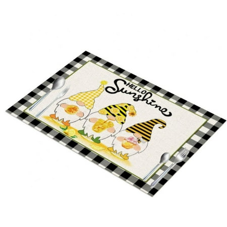 6pcs Lemon Theme Placemat Summer Holiday Banquet Placemats Dining Table Mat Non-Slip Heat Resistant Place Mat Kitchen Place Pad Linen Dish Mat Lemon Truck Gnomes Wreath Printed Placemats
6pcs Lemon Theme Placemat Summer Holiday Banquet Placemats Dining Table Mat Non-Slip Heat Resistant Place Mat Kitchen Place Pad Linen Dish Mat Lemon Truck Gnomes Wreath Printed Placemats