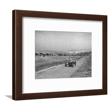 Bugatti Type 59 of A Baron competing in the Bugatti Owners Club Lewes Speed Trials, Sussex, 1937 Framed Print Wall Art By Bill Brunell