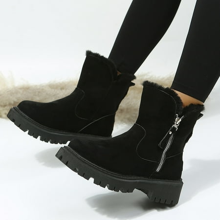 Women‘s Ankle Boots And Booties Zip Side Plush Lined Boots Thich Soled Winter Boots
Women‘s Ankle Boots And Booties Zip Side Plush Lined Boots Thich Soled Winter Boots