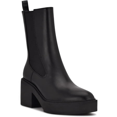 Nine West Womens Doleas Faux Leather Mid-Calf Chelsea Boots