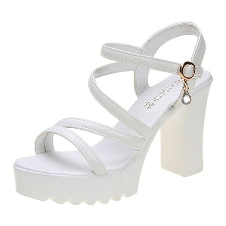 Fandiiiii Women Sandals Fashionable New Pattern Simple Solid Color Thick Sole High Heel Square Heel Thick Heel Comfortable Summer Open Toe Buckle Strap Versatile Shoes Sandal Heels for Women Wide Feet
Fandiiiii Women Sandals Fashionable New Pattern Simple Solid Color Thick Sole High Heel Square Heel Thick Heel Comfortable Summer Open Toe Buckle Strap Versatile Shoes Sandal Heels for Women Wide Feet
