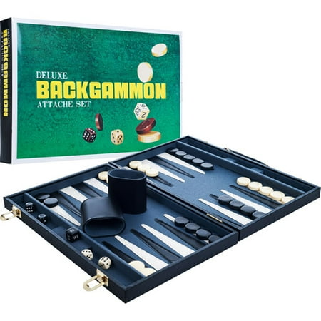 Trademark Games Deluxe Backgammon Attache Set
